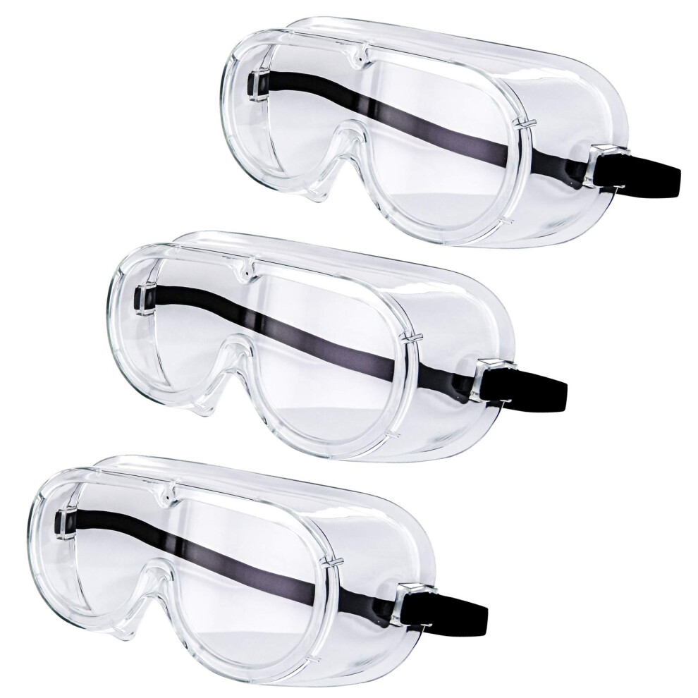 Anti Fog Safety Glasses 3 Pack Â Clear Wide View Uv Protective Scratch Resistant Goggles Over Glasses For Men And Women 9771547946878