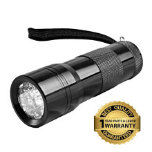 UV LED Flashlight for Stain Detection and Hotel Inspection, Waterproof Durable Black