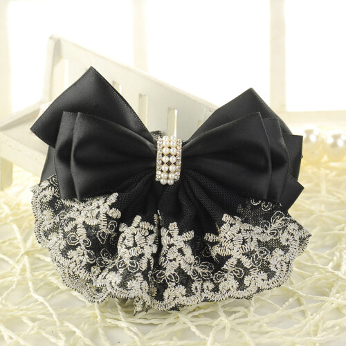 Design resistente e elástico, toque elegante, decoração com renda, pérolas e cristais, presilha de cabelo. Realce seu visual estiloso com nosso 2