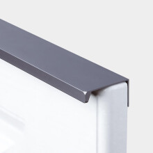 Hidden Aluminum Cabinet Pull Handles 300mm Grey, Flush Finger Edge Design for Kitchen Drawers 4 Pack