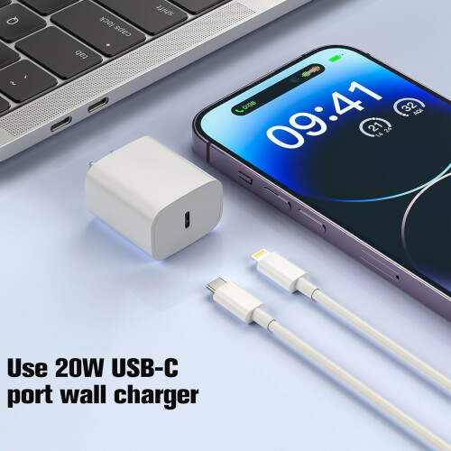 Cabo USB-C para Lightning com carregamento rápido – 1 metro para iPhone e AirPods 2