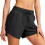 Women's Running Shorts Athletic Workout Active Shorts-Black S 1