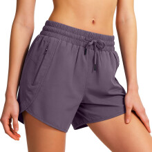 Women's Running Shorts Athletic Workout Active Shorts-Purple L