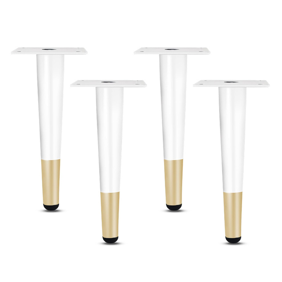Furniture Legs 20Cm White Gold Metal Table Legs 800Kg Load Capacity Durable Iron For Sofa Bed Cabinet 9330225426745