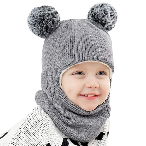 Set cappello e sciarpa invernale per neonati, unisex, unisex, per bambini e ragazzi. 1
