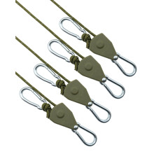 4Pack Ratchet Tie Down Straps 16Ft Heavy Duty Retractable Rope Hanger with Carabiner Hooks for Kayak Roof Rack Camping Gear