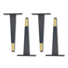 Gold Metal Furniture Legs 15cm 6 Inch, Modern Conical Sofa Legs with Load Capacity and Rustproof Finish