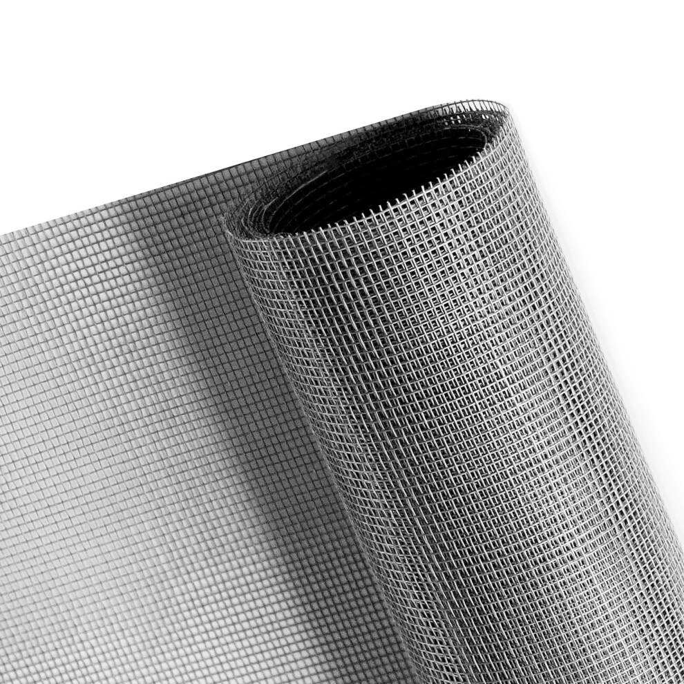 Adjustable Fiberglass Screen Mesh 48X102 Gray For Window And Door Replacement, TearâResistant Diy Kit 9351714572972