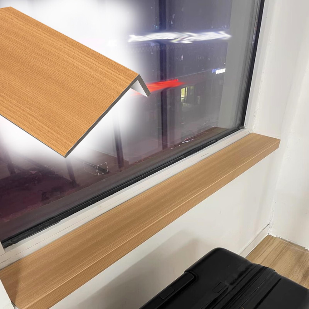 Composite Window Sill Cover Oak Finish 60X10cm Waterproof ScratchâResistant Replacement Panel For Interior 9351714572996