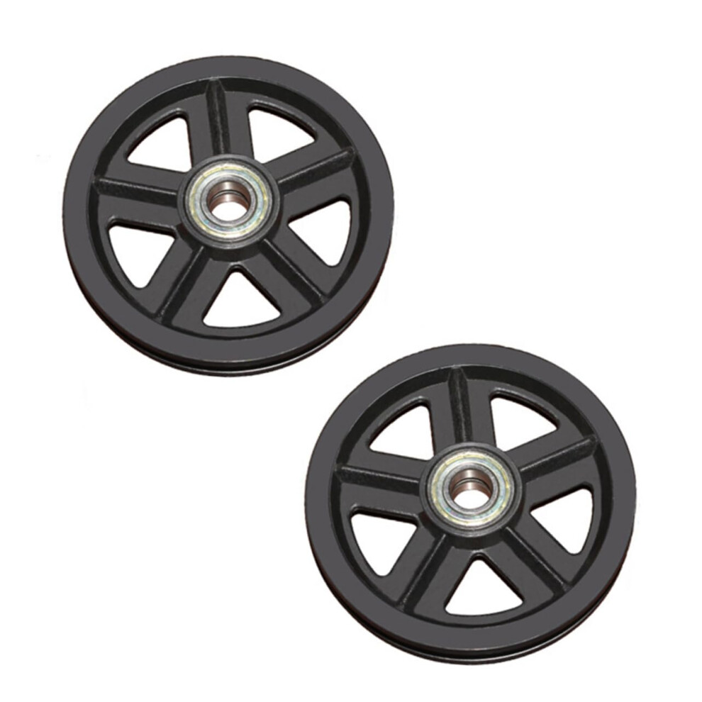 2Pcs Heavy Duty Barn Door Rollers Quiet Sliding Wheel Pulleys Smooth Low Noise Easy Installation 9330225426875