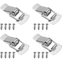 4Pcs 304 Stainless Steel Spring Loaded Toggle Latch 39mm Secure Lock for Cabinet Suitcase Box
