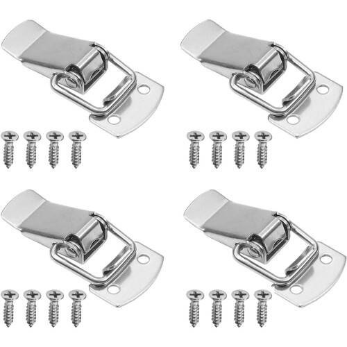 4Pcs 304 Stainless Steel Spring Loaded Toggle Latch 39mm Secure Lock for Cabinet Suitcase Box