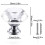6 Pack Diamond Crystal Cabinet Knobs 30mm Silver Glass Drawer Pulls for Dresser Kitchen Cabinets 2