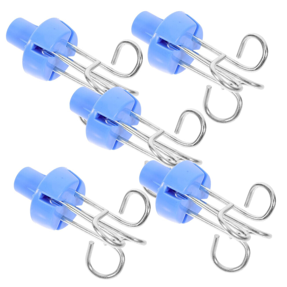 5pcs IV Pole Hooks Set, Durable MultiFunctional Infusion Stand Accessories for Home and Clinic Use