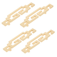 Elegant Gold Cabinet Door Handles 96mm Zinc Alloy Pulls Set of 4 for Kitchen Cupboard Drawer