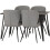 Seconique Marlow & Quebec Dining Set X4 Chairs Grey Pu 2