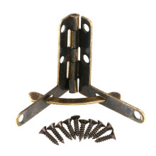 20pcs Vintage Electroplated Spring Hinges for Boxes, 90 Degree Iron Hinges Gold or Bronze for Jewelry and Wooden Cases