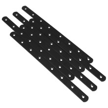 6pcs Stainless Steel Furniture Corner Brackets Heavy Duty L Shaped Metal Angle Braces for Wood Shelves and Sofa  Black
