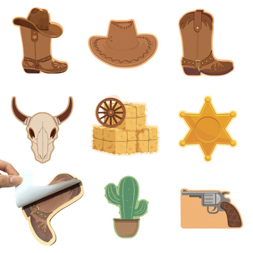 Multipurpose Assorted Cowboy Themed Adhesive Stick Note