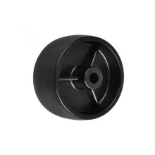 Set of 4 casters 3 inches Black PP Single Wheel Inner Hole 8mm Machine Equipment Diameter 75mm Plastic