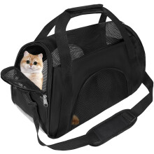 (M) Zachte, Draagbare Kattenmand, Opvouwbare Reistas Voor Huisdieren (katten/kleine Honden/puppy's) Met Schouderriem En Uitneembaar Matje
