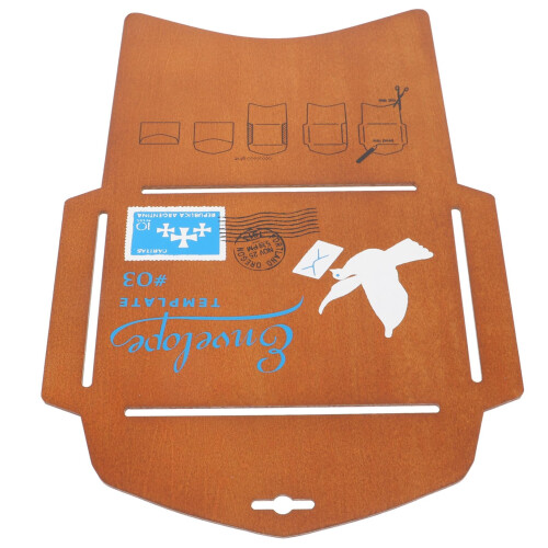 Envelope Making Template Reusable Wooden Stencil for DIY Crafting Invitations and Gift Packaging