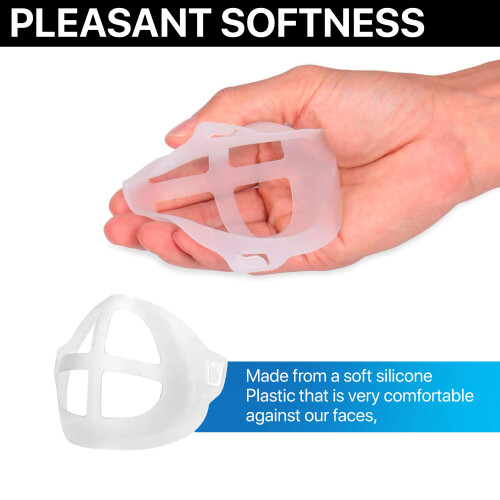 Mask Bracket 5 Pack 3D Mask Support Frame for Easy Breathing Comfortable Fit and Makeup Protection 2
