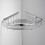 Corner Shower Shelf Chrome Plated Single Layer Wall Mounted Bathroom Organizer with Hook Bar 1