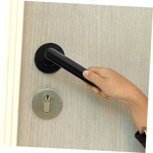Stainless Steel Interior Bathroom Door Lock Set, Quiet Privacy Handle for Bedroom Home Security 1