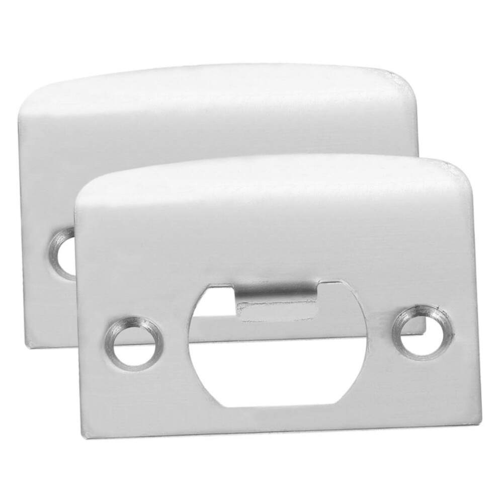 2Pcs Stainless Steel Deadbolt Strike Plate Set, Durable Door Reinforcement Plate For Easy Installation 9351714573436
