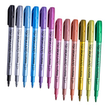12pcs Oil Based Paint Markers with Permanent Metallic Finish for Wood and Metal Crafts
