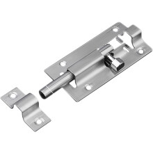 3 Inch Stainless Steel Sliding Door Latch Lock for Bathroom, Portable Privacy Lock with Brushed Finish