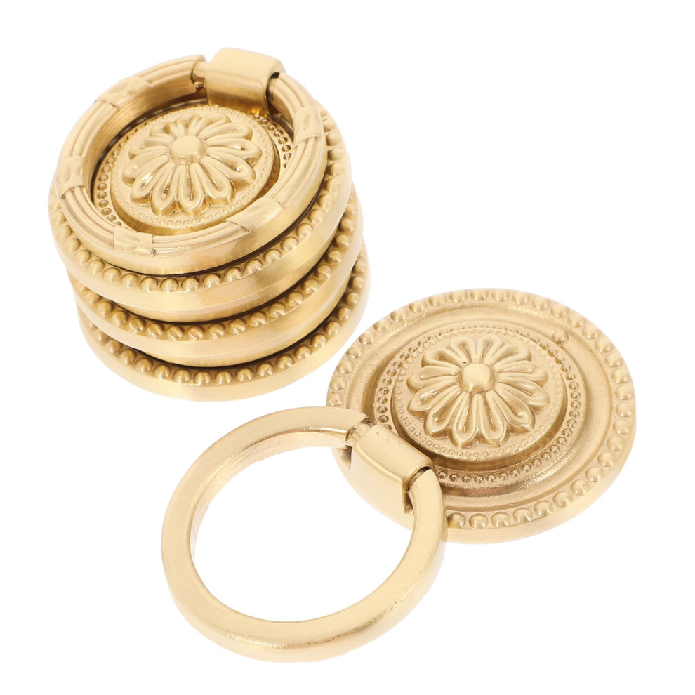 Vintage Brass Cabinet Knobs And Drawer Pull Handles Set, Solid Brass Construction, Classic Gold Finish For Kitchen Cabinets 9771547947776