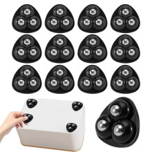 12pcs Self Adhesive Caster Wheels 360 Swivel Rollers Low Noise for Furniture Storage Bins and Appliances