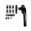 Cranked Locking Window Handle with Key Lock, Left Hand Zinc Alloy Replacement for Universal Windows 1