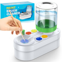 2026 Upgraded Automatic Paint Brush Cleaner with OneButton Water Exchange, Fast Cleaning Art Station for Kids and Adults