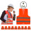 Visibility Safety Vest 10 Pack Orange, Reflective Mesh with 360 Coverage for Construction Workers 1