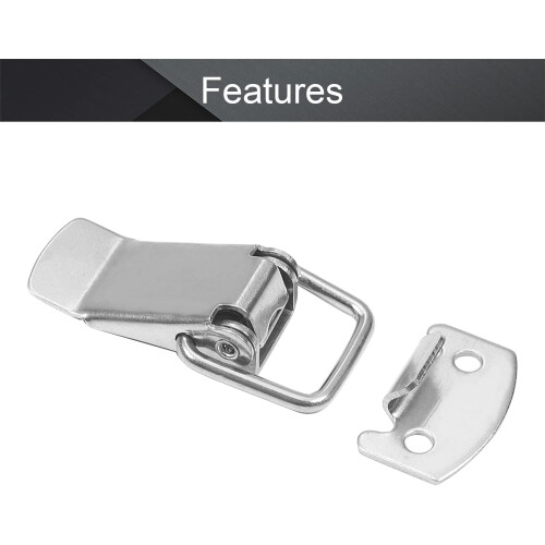 4Pcs 304 Stainless Steel Spring Loaded Toggle Latch 39mm Secure Lock for Cabinet Suitcase Box 1