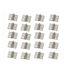 20pcs Silver Miniature Hinges Small Metal Hinges Vintage Decorative Design for Jewelry Boxes and Dollhouse Furniture