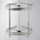Corner Shower Shelf Chrome Plated Single Layer Wall Mounted Bathroom Organizer with Hook Bar 3