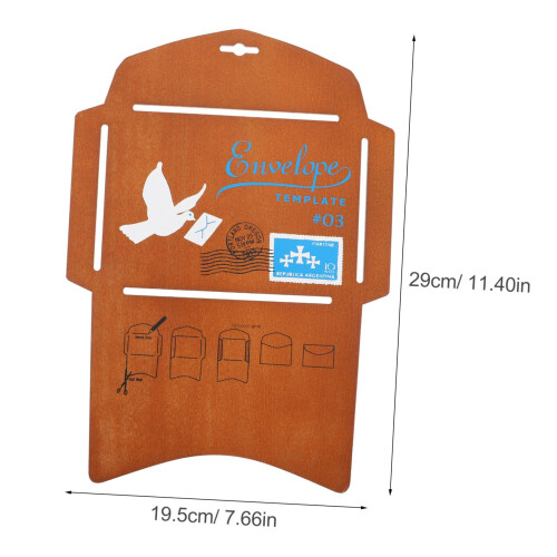 Envelope Making Template Reusable Wooden Stencil for DIY Crafting Invitations and Gift Packaging 1