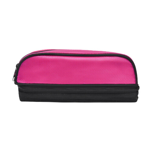 (Pink) Waterproof Large Capacity Pencil Case Double-Layer Pen Bag Aesthetic School
