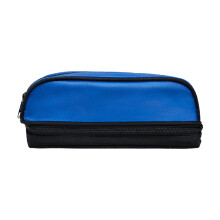 (Blue) Waterproof Large Capacity Pencil Case Double-Layer Pen Bag Aesthetic School