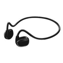 (Black) Air Conduction Earphones HiFi Stereo Sound Open Headphones Neck Mounted Bluetooth-compatible 5.3
