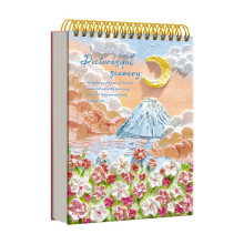 A4 Spiral Bound Sketchbook Hardcover 120gsm No Bleed Paper Dual Textured Surfaces for Drawing and Charcoal