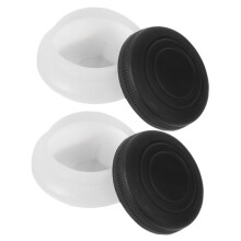 2pcs Oil Painting Palette Cup with Sealed SpillProof Lid, Reusable Metal Mini Dipper for Artists Mixing and Cleaning