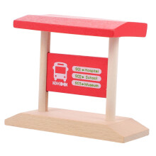 Wooden Train Station Platform Toy with Realistic Details, Durable Wood Structure, DIY Assembly Fun