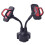 (Red) Double Car Phone Mount 360 Rotatable Smartphone Stable Stand Bendable Arm 1