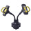 (Yellow) Double Car Phone Mount 360 Rotatable Smartphone Stable Stand Bendable Arm 1