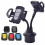 (Black) Double Car Phone Mount 360 Rotatable Smartphone Stable Stand Bendable Arm 5